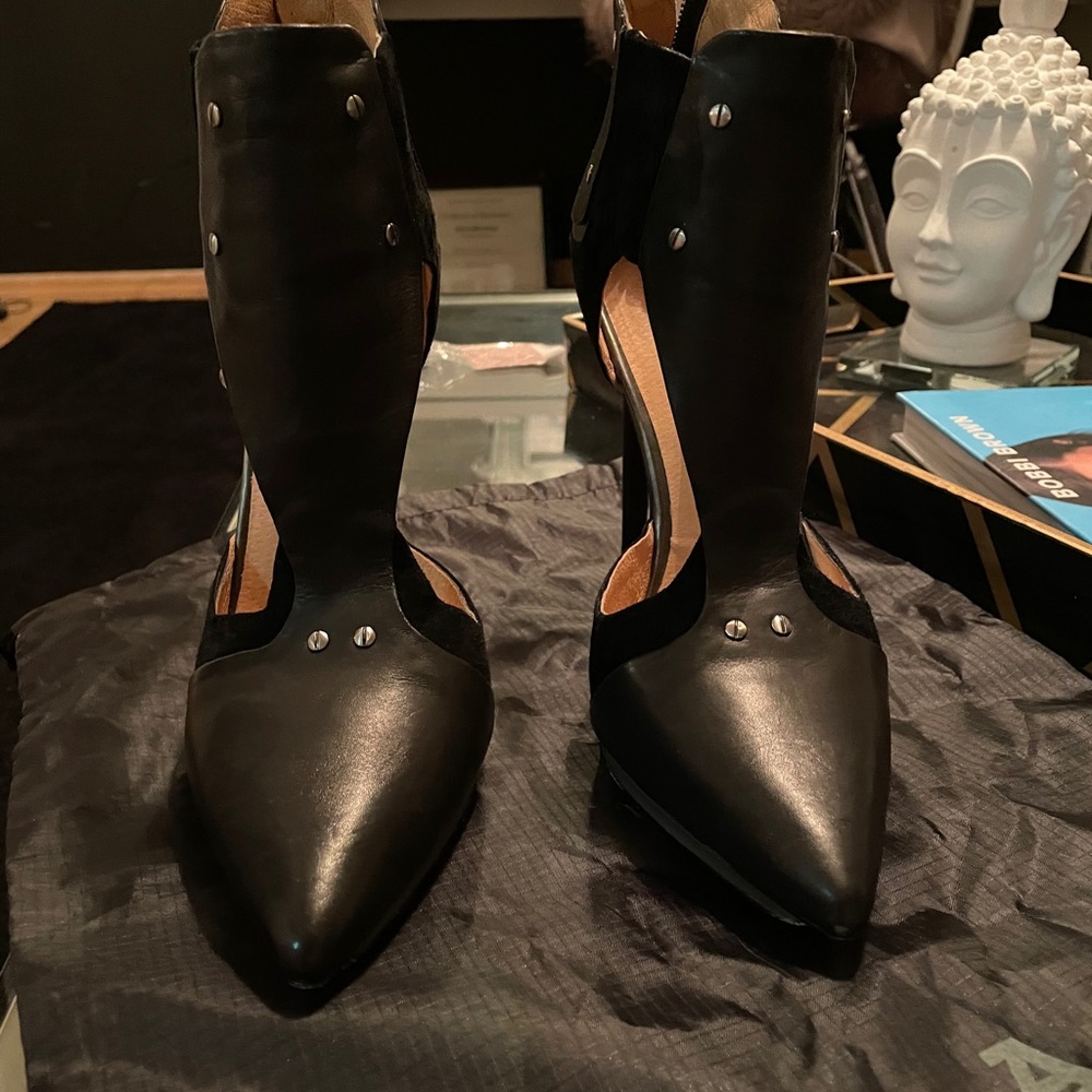 LAMB Platform Stiletto Heels Black
